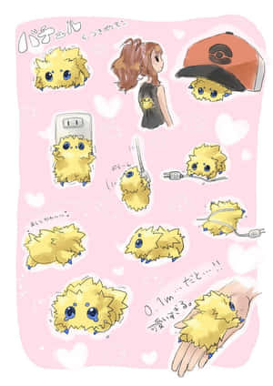 Pink Aesthetic Joltik Collection Wallpaper