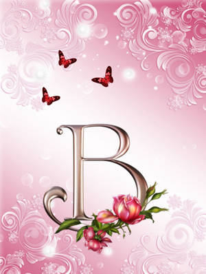 Pink Aesthetic Letter B Wallpaper