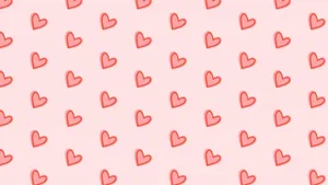 Pink Aesthetic Tiny Hearts Valentines Day Desktop Wallpaper