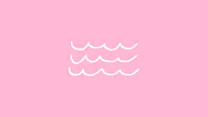 Pink Aesthetic Waves Graphic Wallpaper