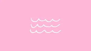 Pink Aesthetic Waves Graphic Wallpaper