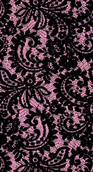 Pink And Black Lace Wallpaper