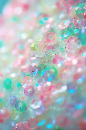 Pink And Blue Beads Wallpaper