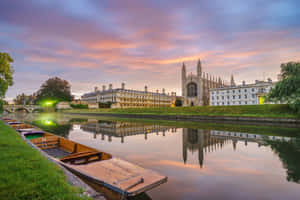 Pink And Blue Cambridge University Wallpaper