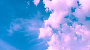 Pink And Blue Clouds Formation Wallpaper