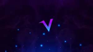 Pink And Blue Letter V Wallpaper
