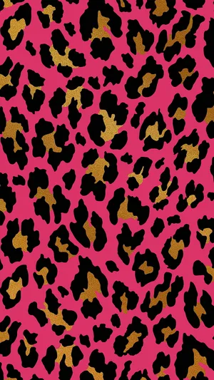 Pink And Brown Cute Cheetah Print Wallpaper
