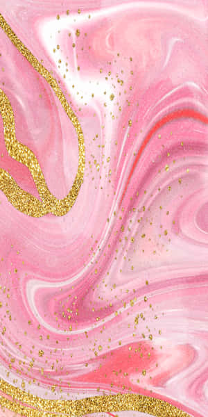 Pink And Gold Marble Background Wallpaper