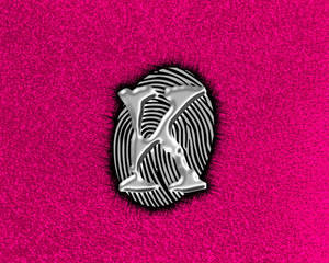 Pink And Silver K Alphabet Wallpaper