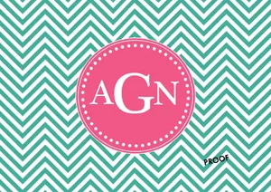 Pink And White Agn Monogram Desktop Wallpaper