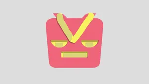 Pink Angry Blooket Character Wallpaper