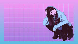 Pink Anime Aesthetic Swag Girl Wallpaper