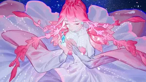 Pink Anime Aesthetic Ventricosus Wallpaper