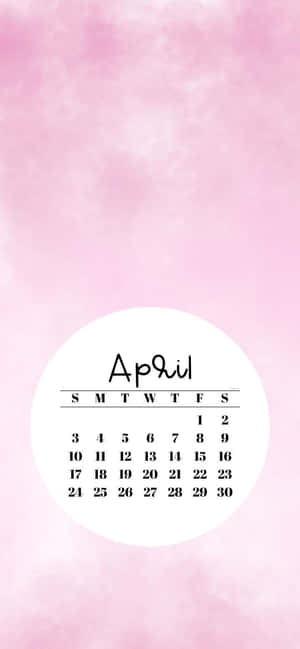 Pink April Calendar Background Wallpaper