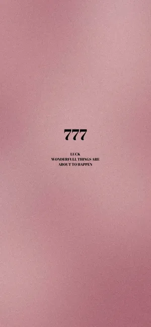 Pink Background777 Luck Quote Wallpaper