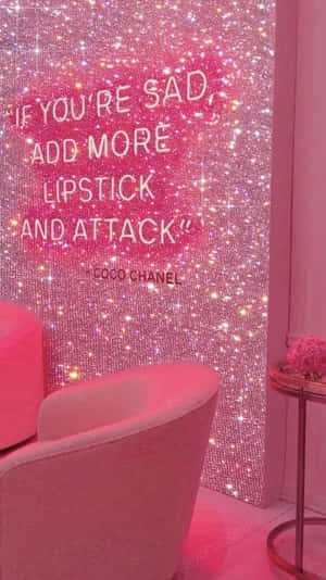 Pink Baddie Aesthetic Chanel Quote Wallpaper