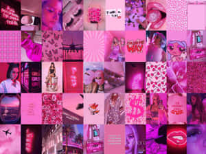 Pink Baddie Aesthetic Collage Wallpaper