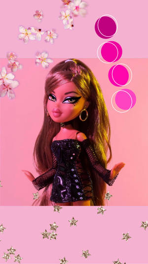 Pink Baddie Bratz Doll Wallpaper