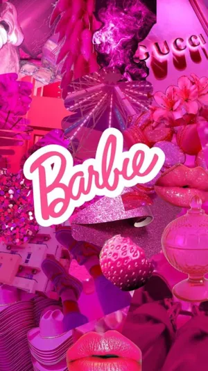 Pink Barbie Aesthetic Collage Wallpaper