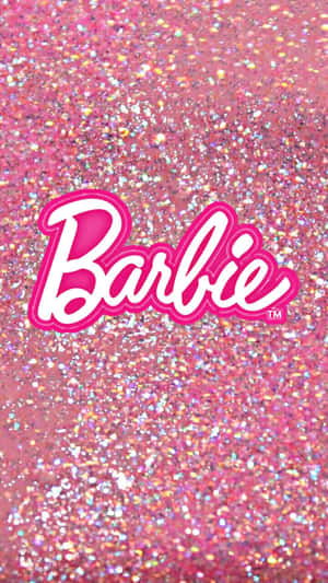 Pink Barbie Glitter Background Wallpaper