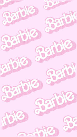 Pink Barbie Logo Pattern Wallpaper Wallpaper