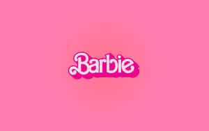 Pink Barbie Logoon Solid Background Wallpaper