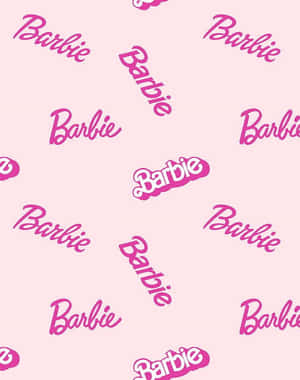 Pink Barbie Pattern Wallpaper Wallpaper