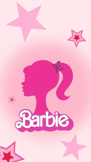 Pink Barbie Silhouette Wallpaper Wallpaper