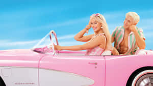 Pink Barbie Themed Roadtrip Adventure Wallpaper