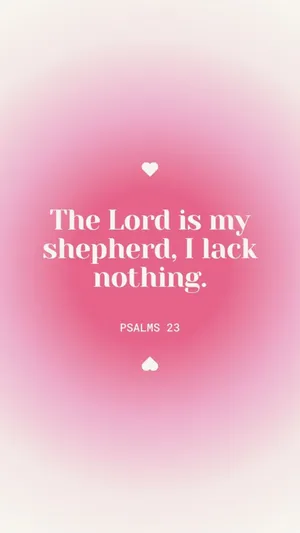 Pink Bible Verse Psalms23 Inspirational Quote Wallpaper