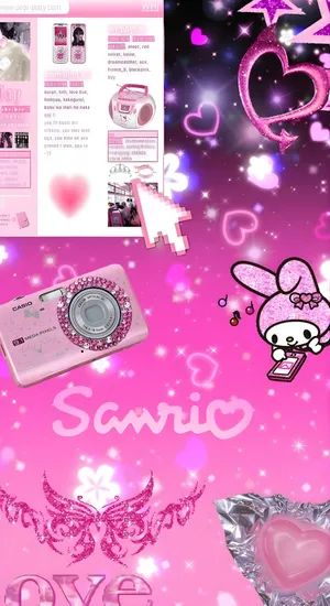 Pink Bimbo Aesthetic Vibes Wallpaper