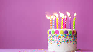 Pink Birthday Candles Wallpaper