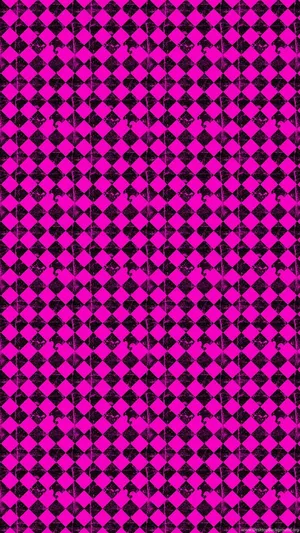 Pink Black Checkerboard Pattern Wallpaper