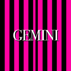 Pink Black Gemini Stripes Wallpaper