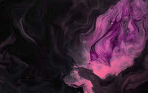 Pink Black Watercolor Art Wallpaper