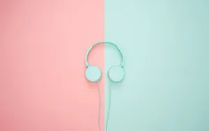 Pink Blue Headphones Pastel Aesthetic Tumblr Laptop Wallpaper