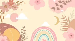 Pink Boho Chic Background Wallpaper