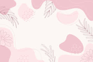 Pink Boho Floral Background Wallpaper