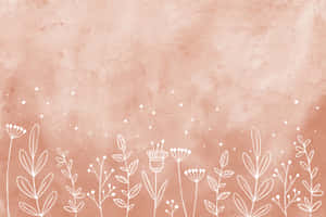 Pink Boho Floral Background Wallpaper