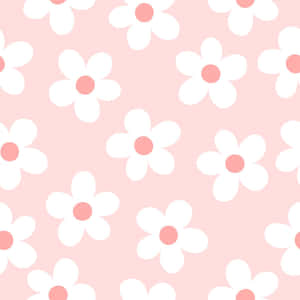 Pink Boho Floral Pattern Wallpaper