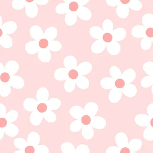 Pink Boho Floral Pattern Wallpaper