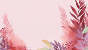 Pink Boho Watercolor Background Wallpaper