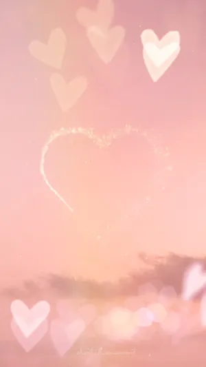 Pink Bokeh Aesthetic Heart Wallpaper