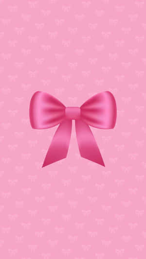 Pink Bow On A Pink Background Wallpaper