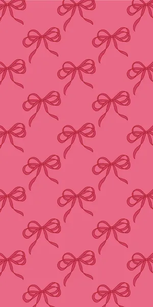 Pink Bow Pattern Background Wallpaper