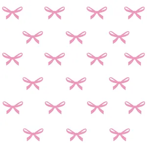 Pink Bow Pattern Background Wallpaper