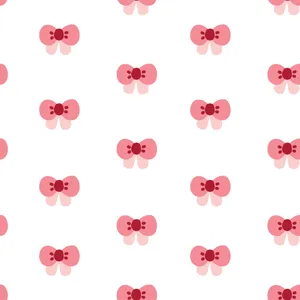 Pink Bow Pattern Background Wallpaper