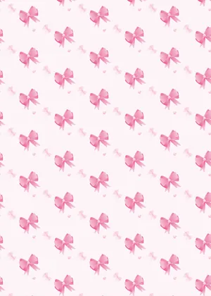 Pink Bow Pattern Background Wallpaper