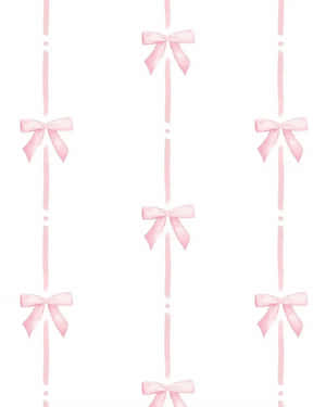 Pink Bow Pattern Background Wallpaper