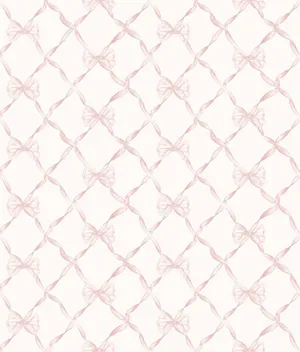 Pink Bow Pattern Background Wallpaper